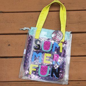 "SUMMER FUN" CLEAR BAG WITH REMOVABLE POUCH!